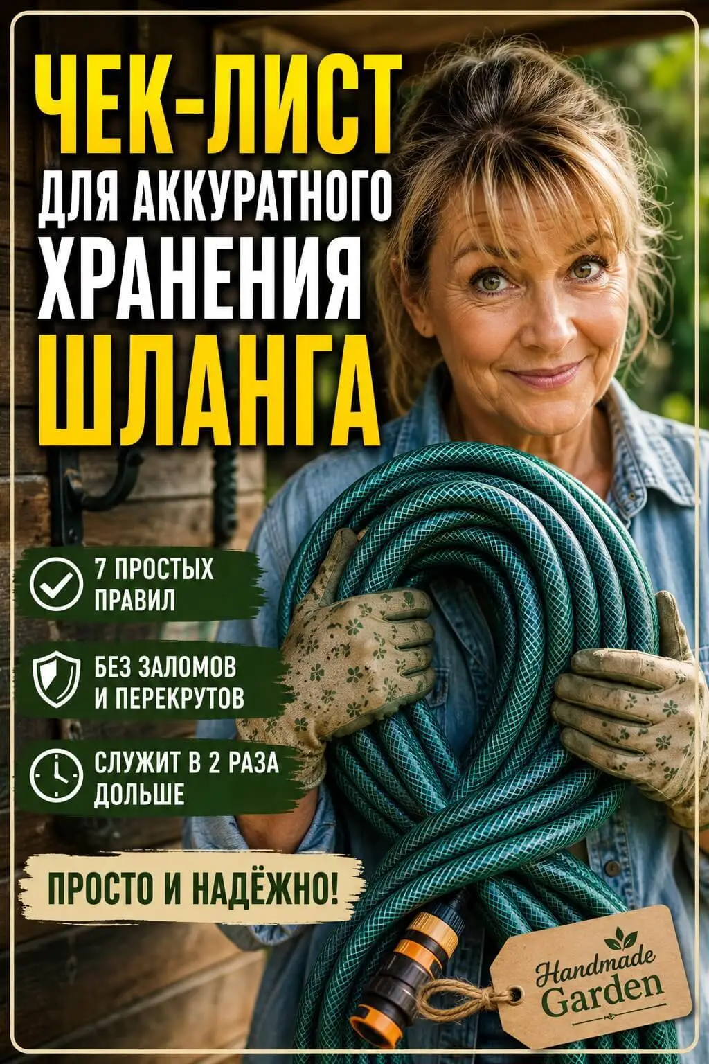 Чек-лист для аккуратного хранения шланга