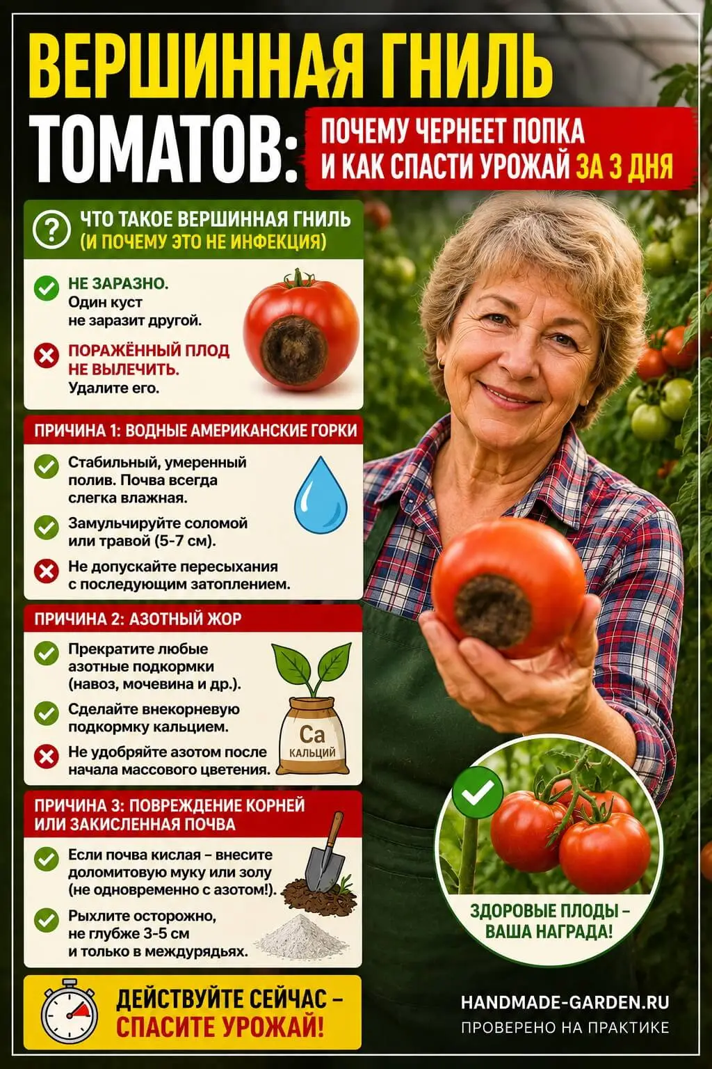 Вершинная гниль томатов: почему чернеет попка