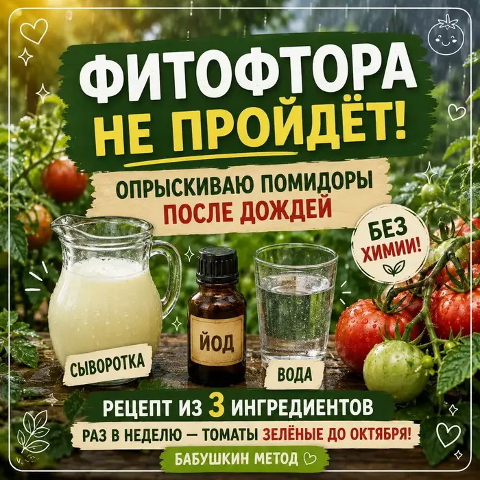 Томаты после дождей: срочная обработка от фитофторы из трёх компонентов