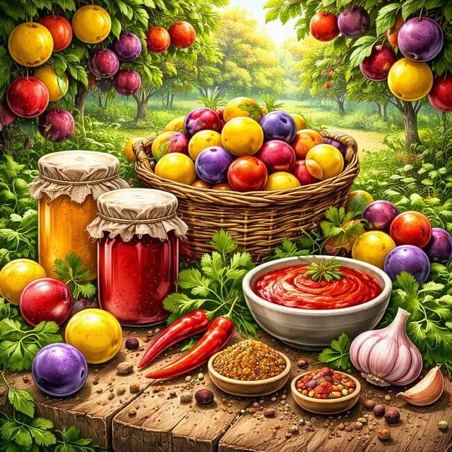 Ткемали из алычи дома