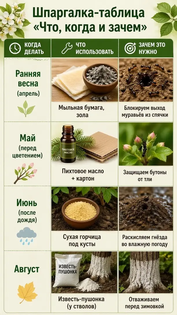 Шпаргалка-таблица &laquo;Что, когда и зачем&raquo;