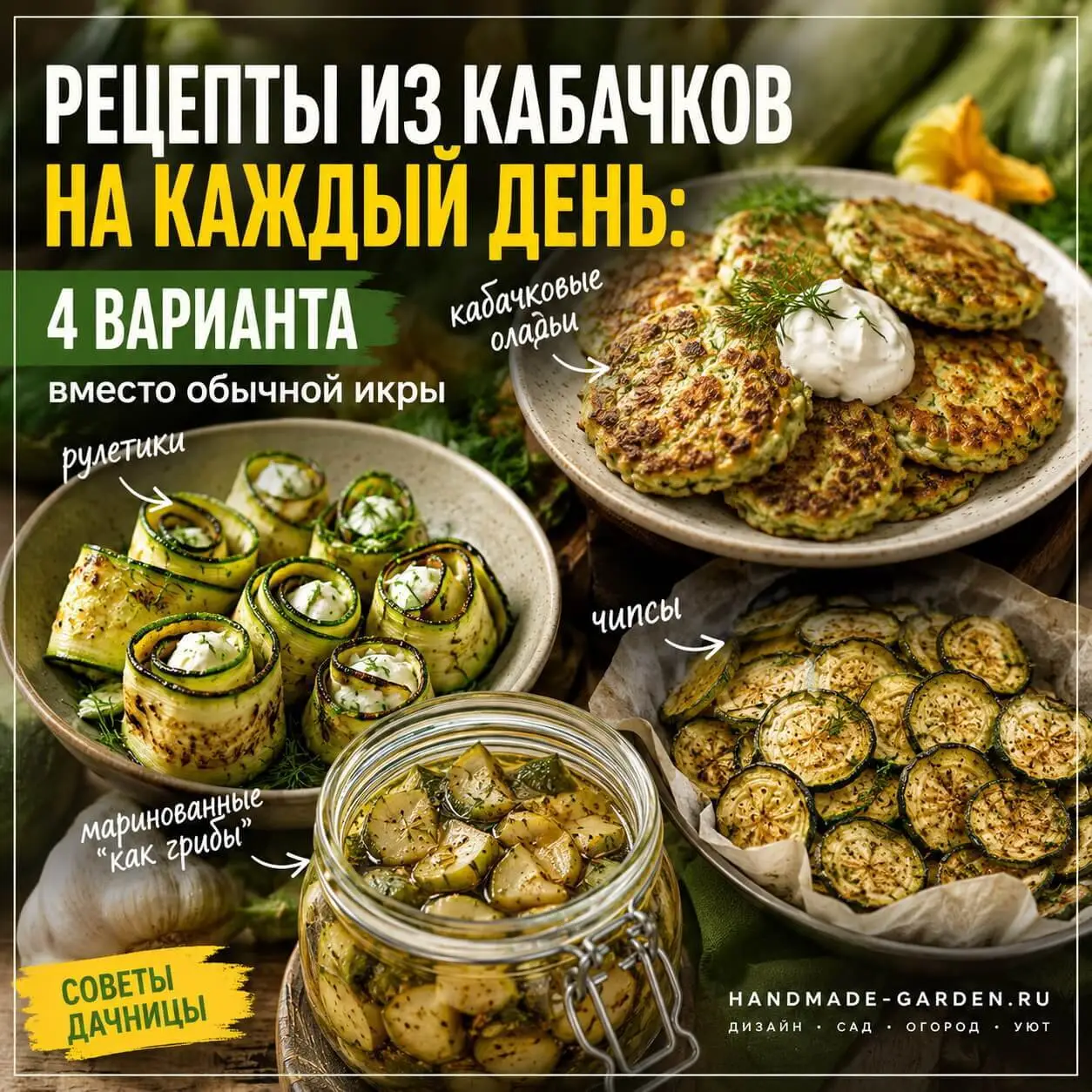 Рецепты из кабачков на каждый день: 4 варианта