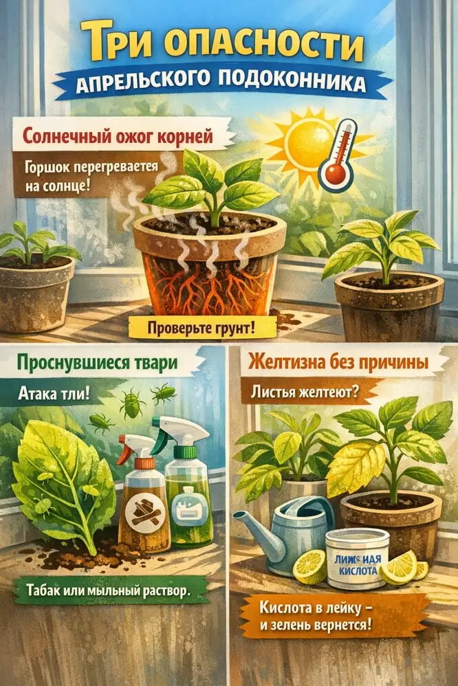 Три опасности апрельского подоконника