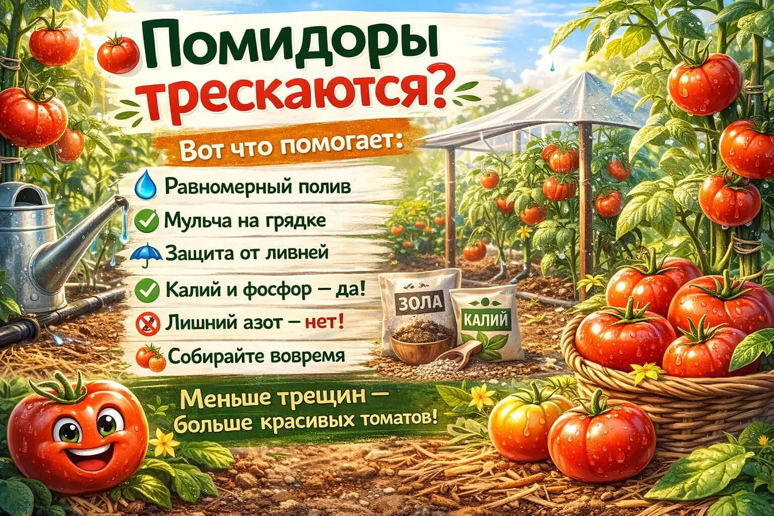 чтобы помидоры не трескались
