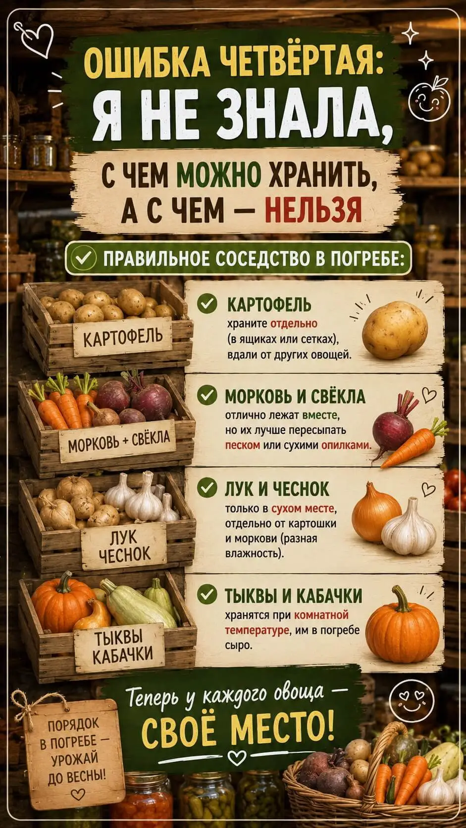 Ошибка четвёртая: я не знала, с чем можно хранить, а с чем — нельзя
