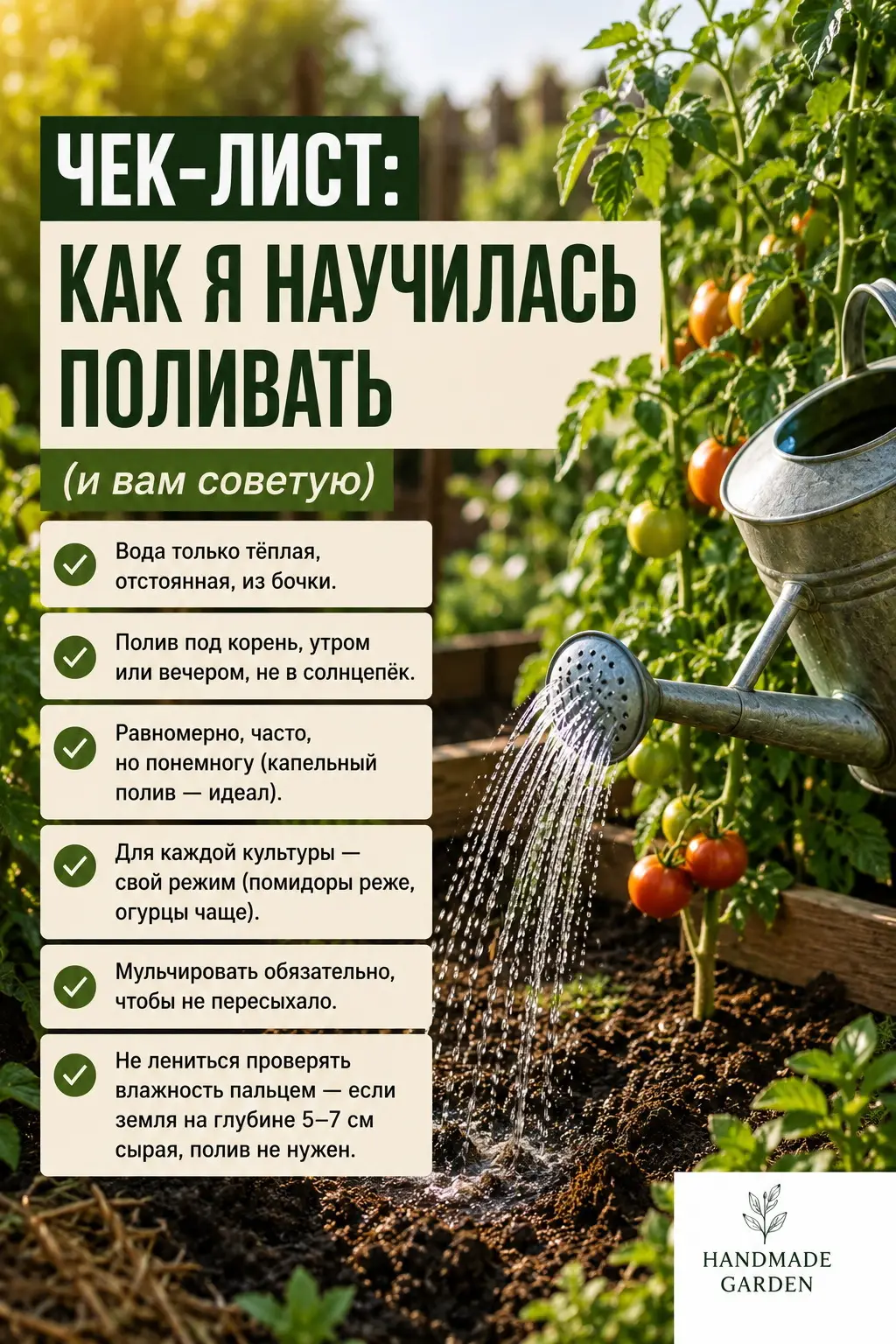 Чек-лист: как я научилась поливать