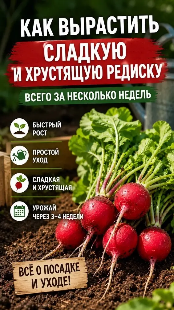 Как вырастить сочную редиску без пустот и горечи