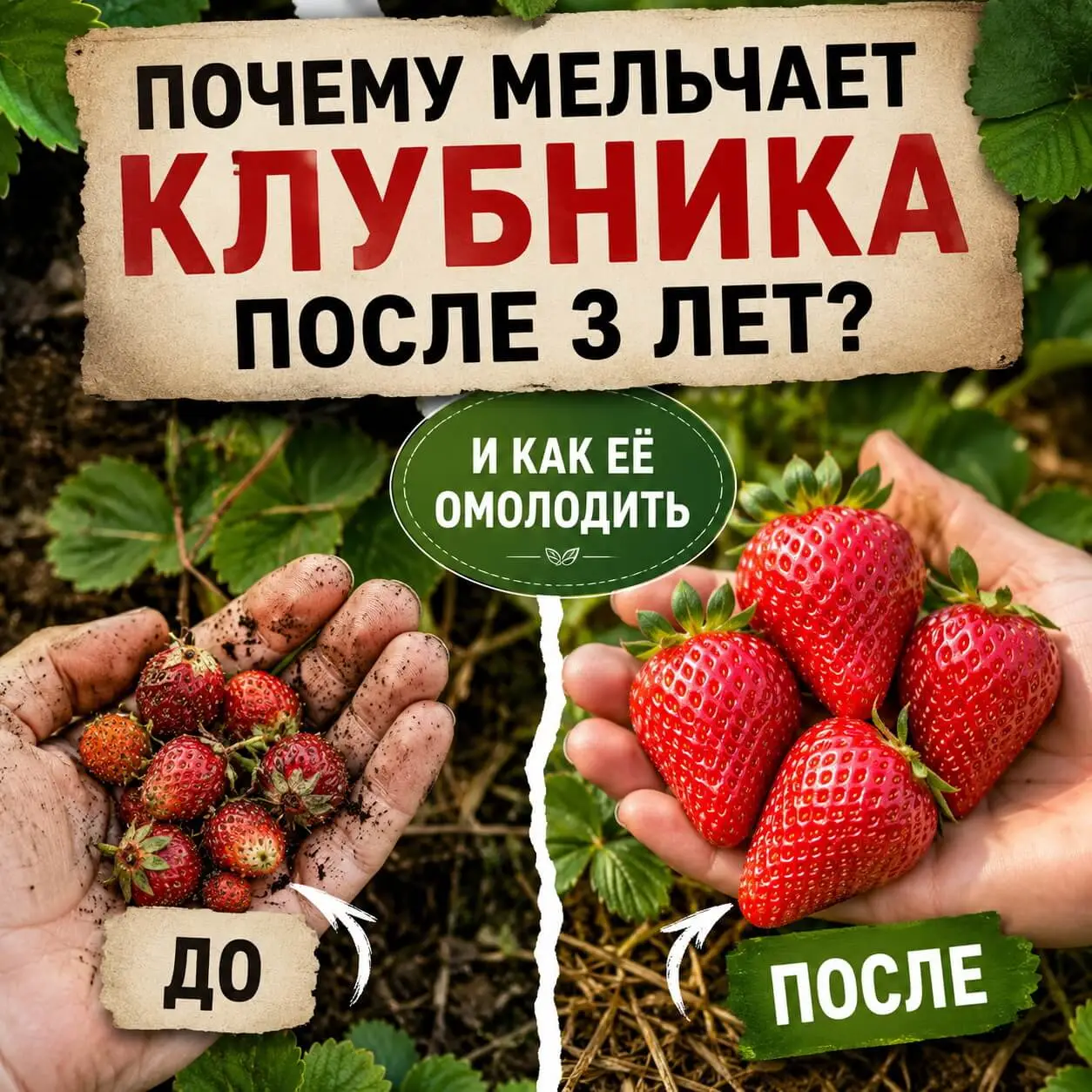 Почему клубника мельчает