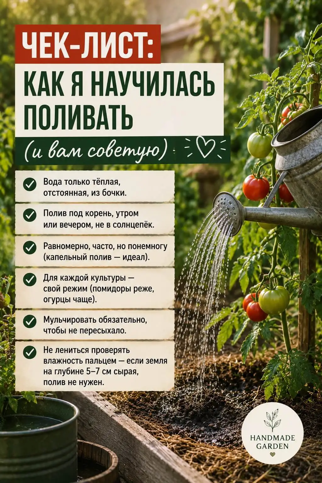 Правила полива в теплице