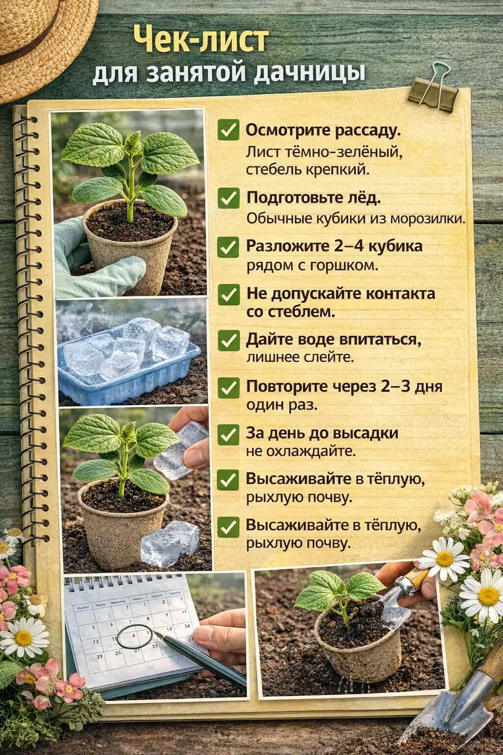 Чек-лист для занятой дачницы