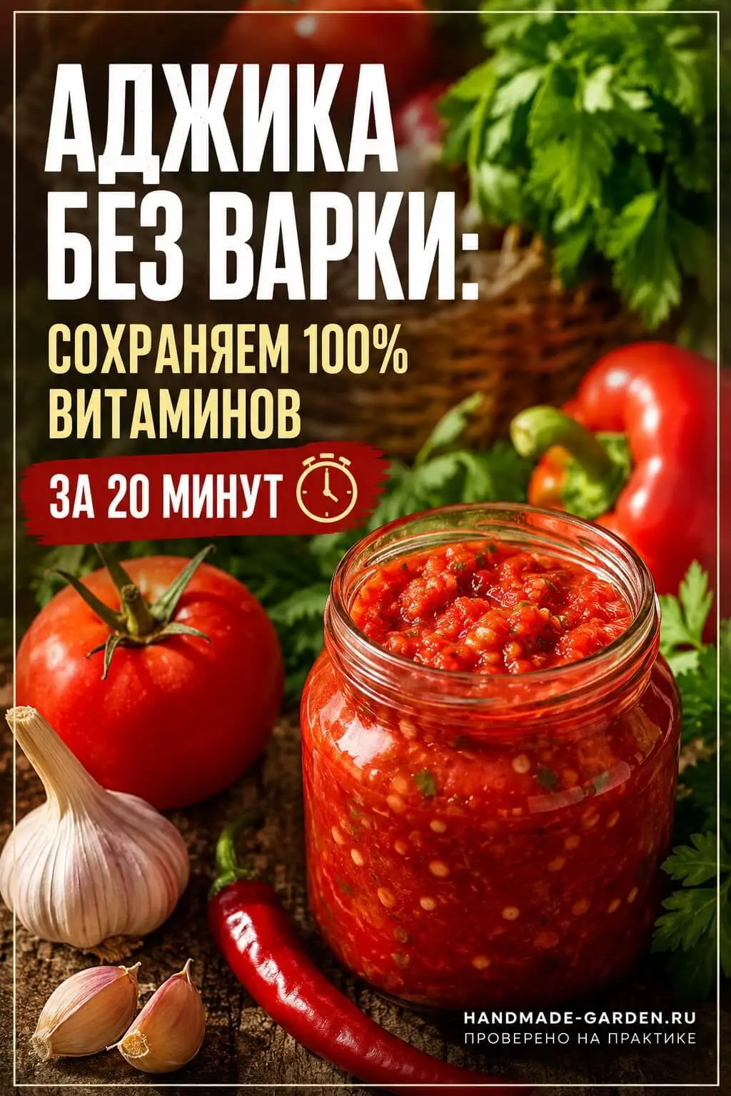 Аджика без варки: сохраняем 100% витаминов