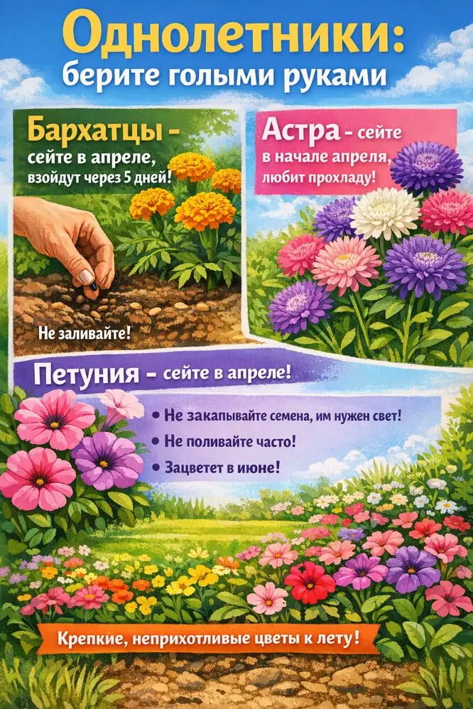 Апрель - это золотой стандарт для бархатцев