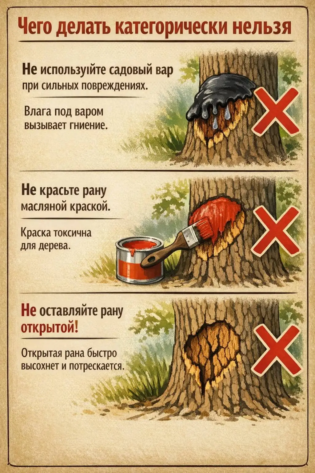 Чего делать категорически нельзя