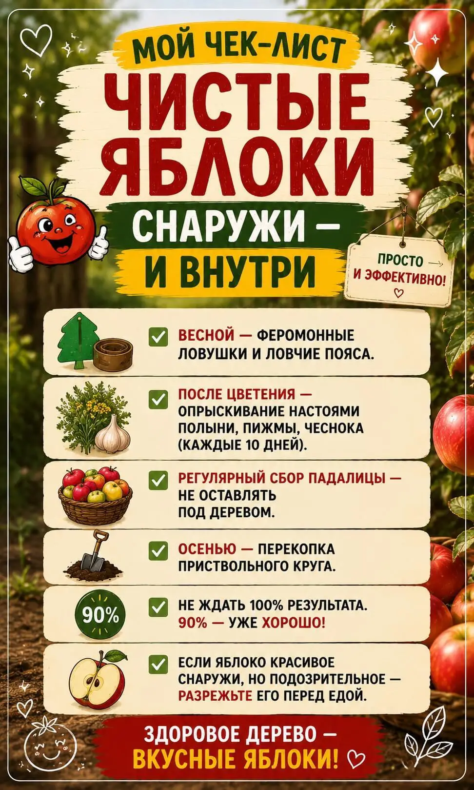 Чистые яблоки снаружи — и внутри