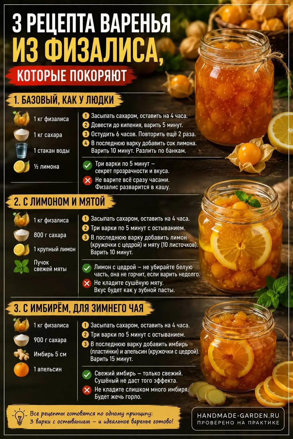 Варенье из физалиса: три рецепта
