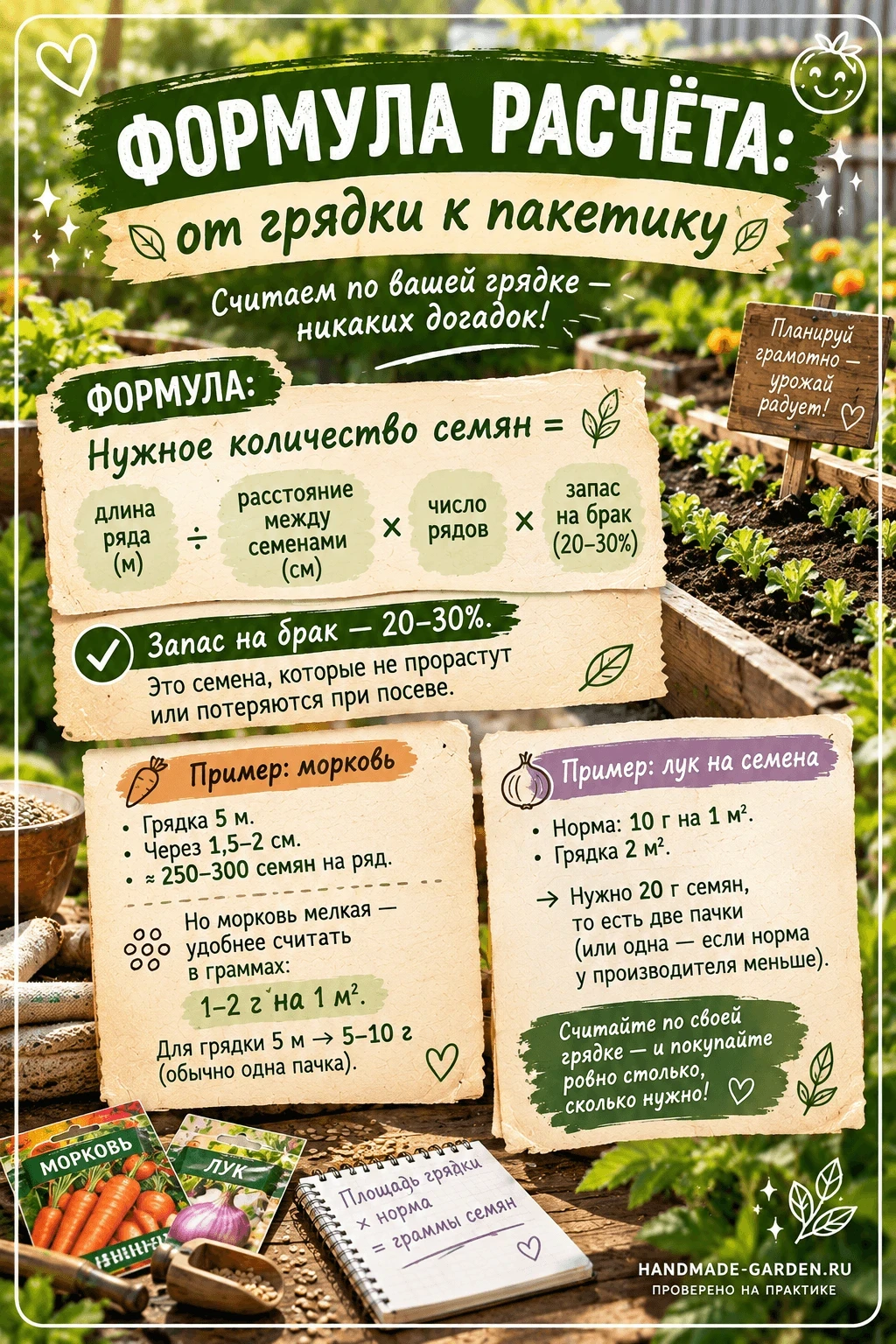 Формула расчёта: от грядки к пакетику