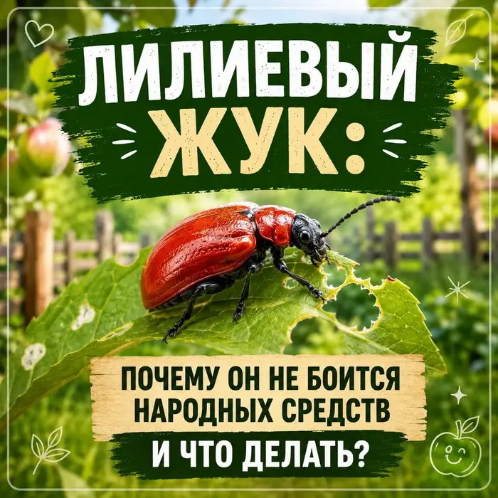 Лилиевый жук: почему он не боится народных средств и что делать?