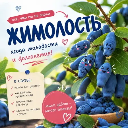 Жимолость украшает участок и даёт ранние полезные ягоды с лёгкой кислинкой и ароматом леса