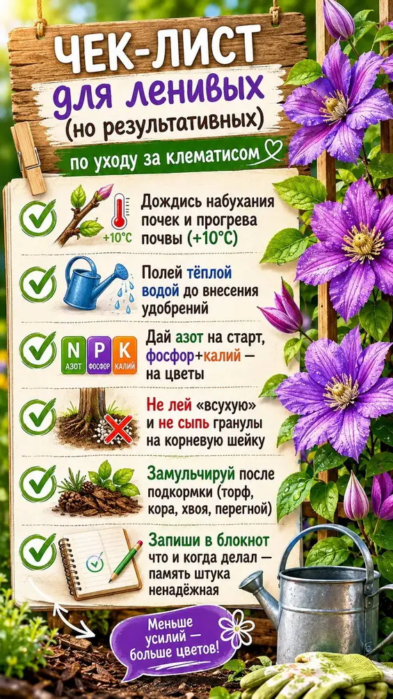Удобрения для клематиса без ошибок