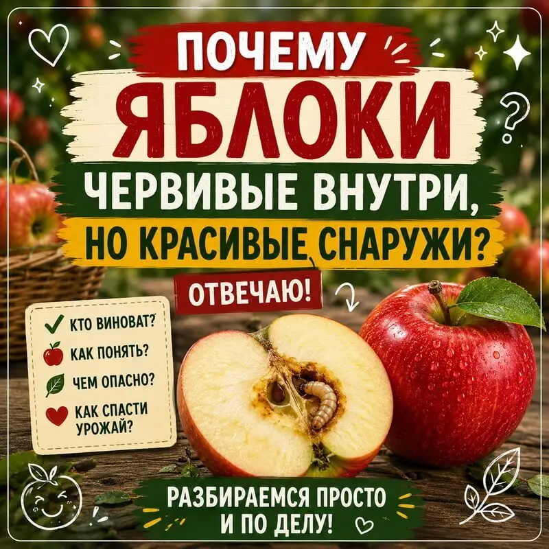 Почему яблоки червивые внутри, но красивые снаружи &mdash; отвечаю