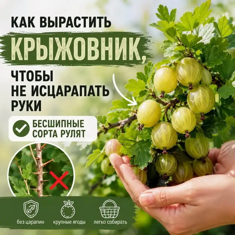 крыжовник без шипов