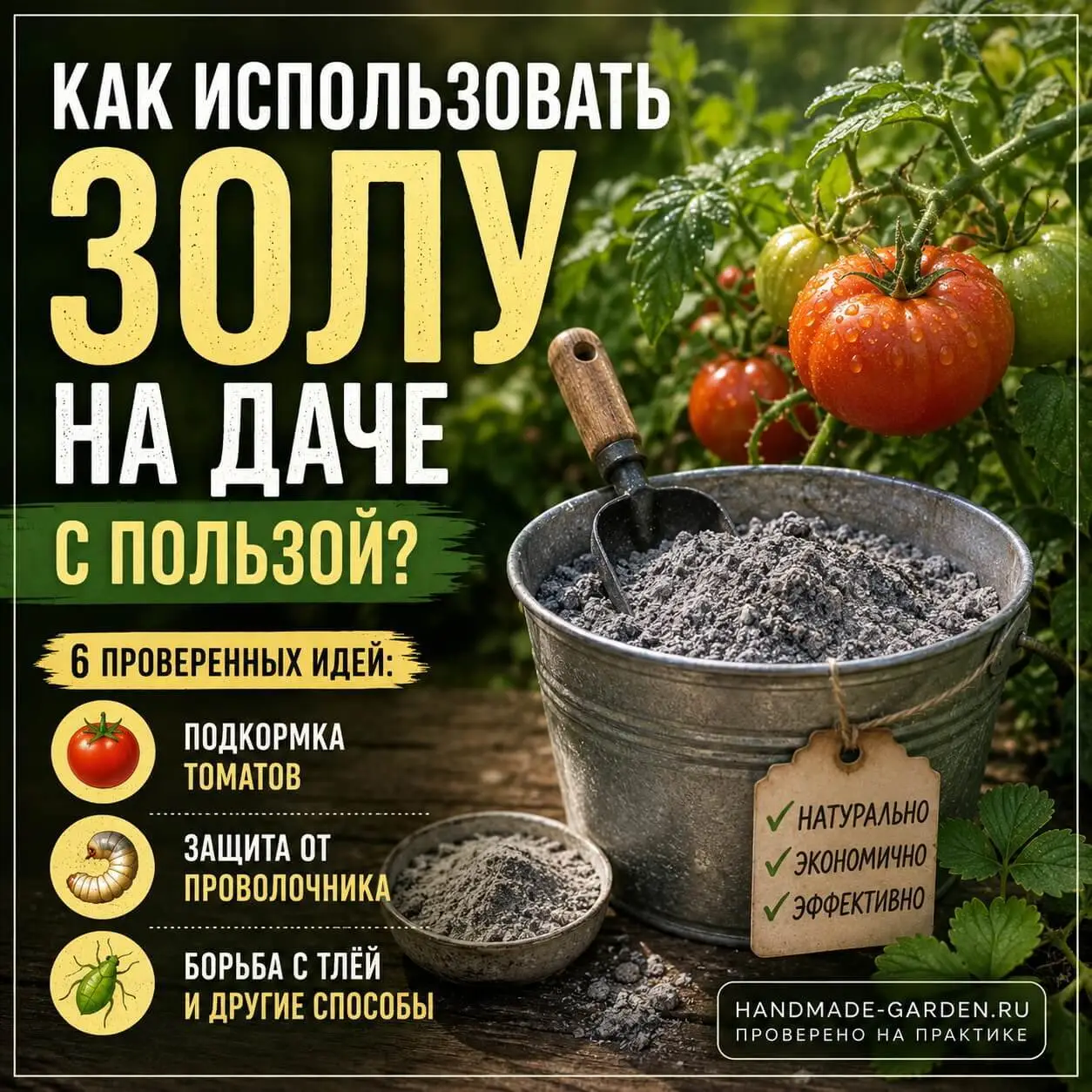 6 идей использования золы на даче: от удобрения до защиты