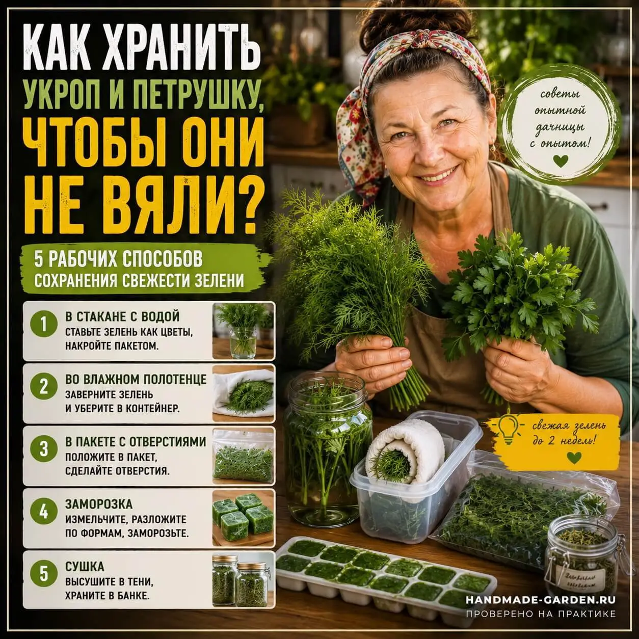 5 рабочих способов сохранения свежести зелени