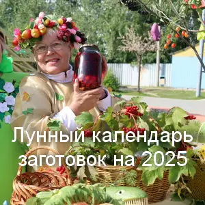 Лунный календарь заготовок на 2025 год
