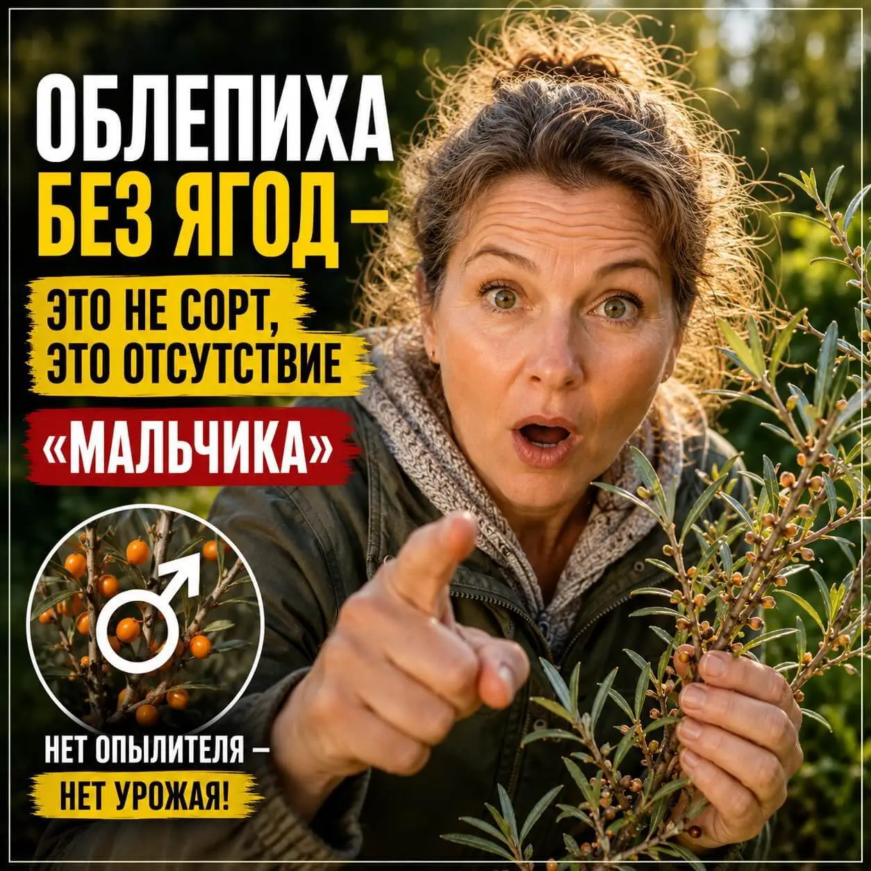 Облепиха без ягод &mdash; это не сорт, это отсутствие &laquo;мальчика&raquo;