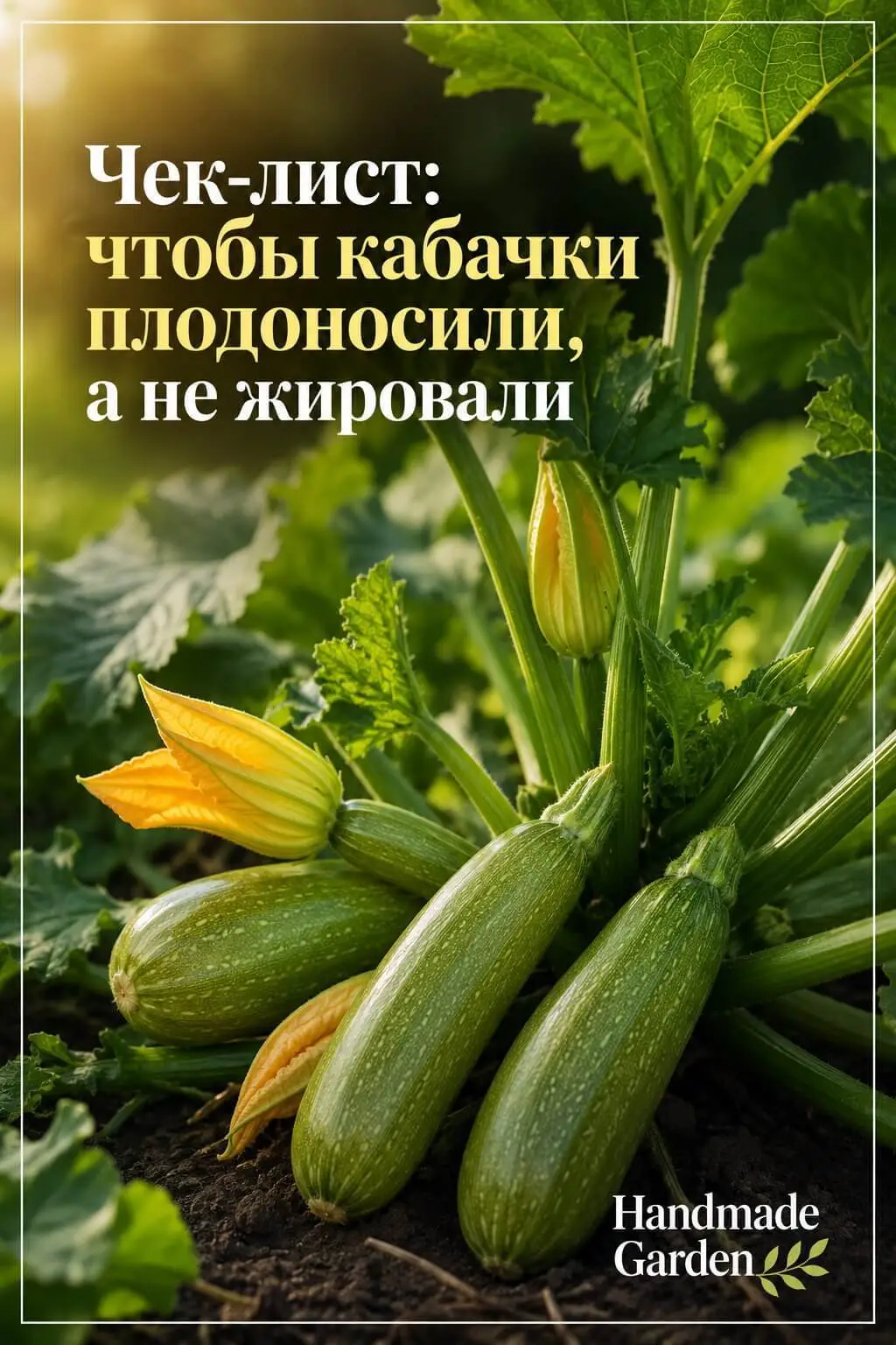 Чек-лист: чтобы кабачки плодоносили, а не жировали