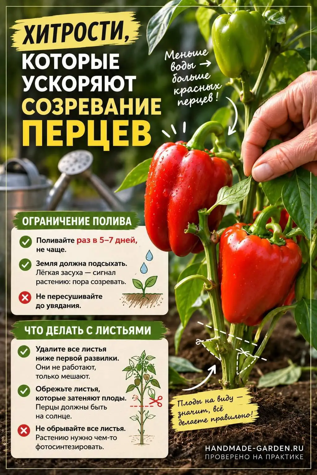 Как ускорить созревание перцев