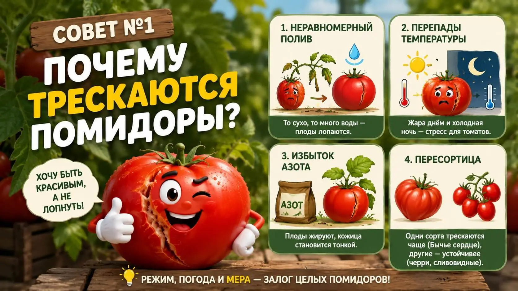 Почему мои помидоры трескаются