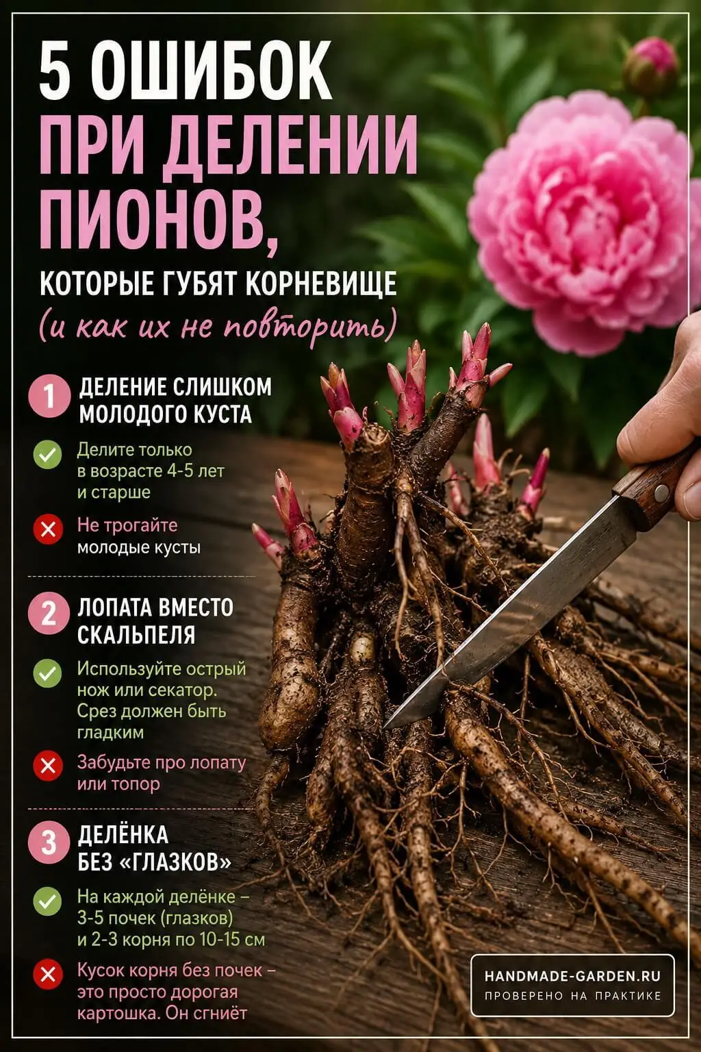План деления пионов