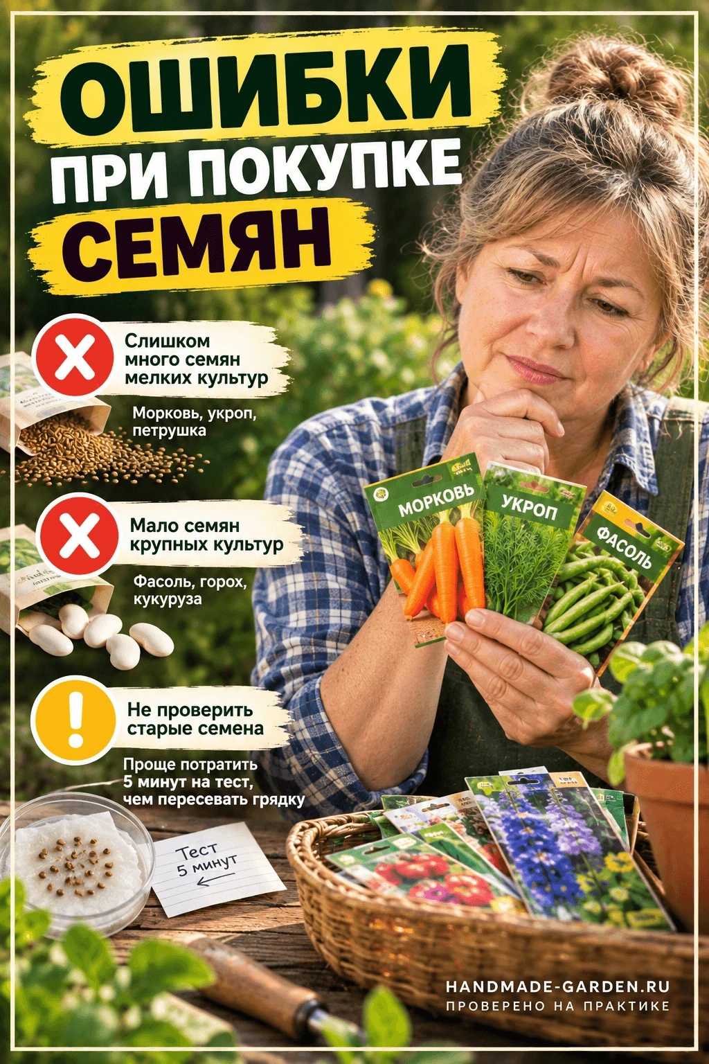 Ошибки при покупке семян