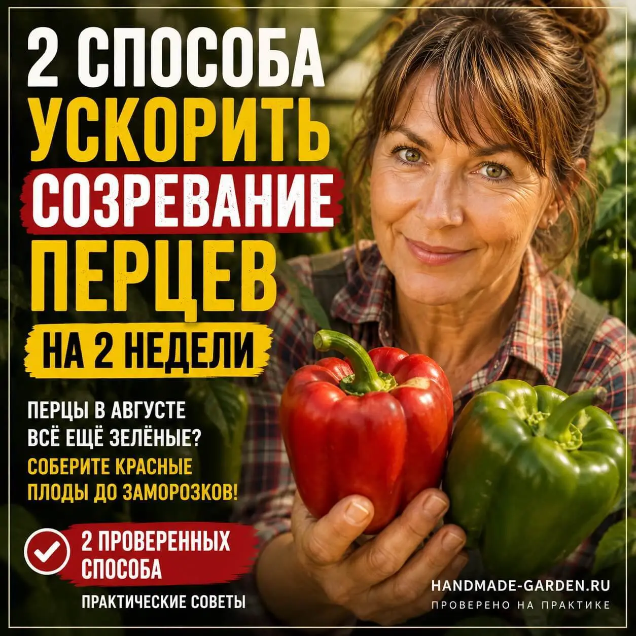 2 способа ускорить созревание перцев на 2 недели
