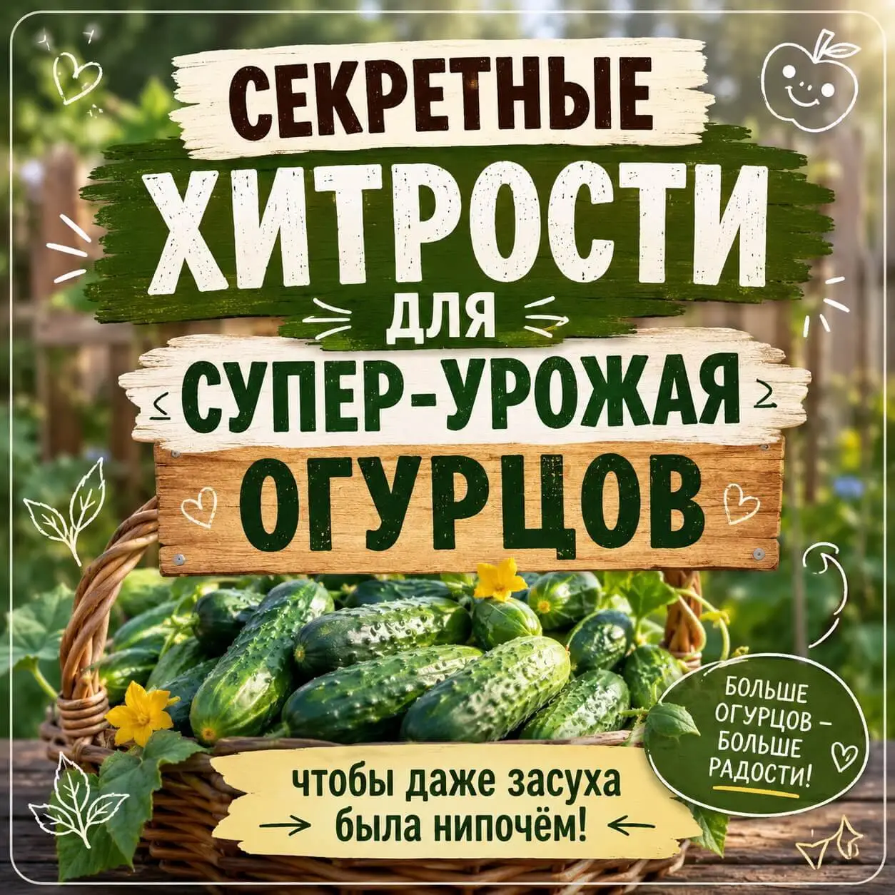 Секретные хитрости для супер-урожая огурцов