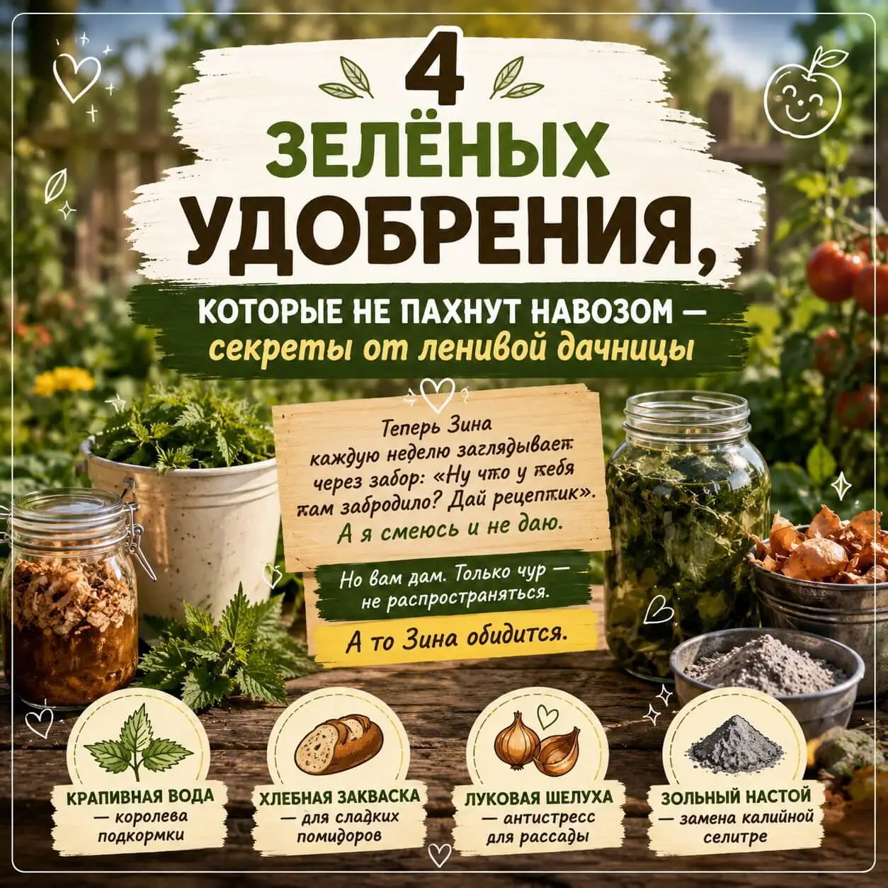 4 зелёных удобрения, которые не пахнут навозом