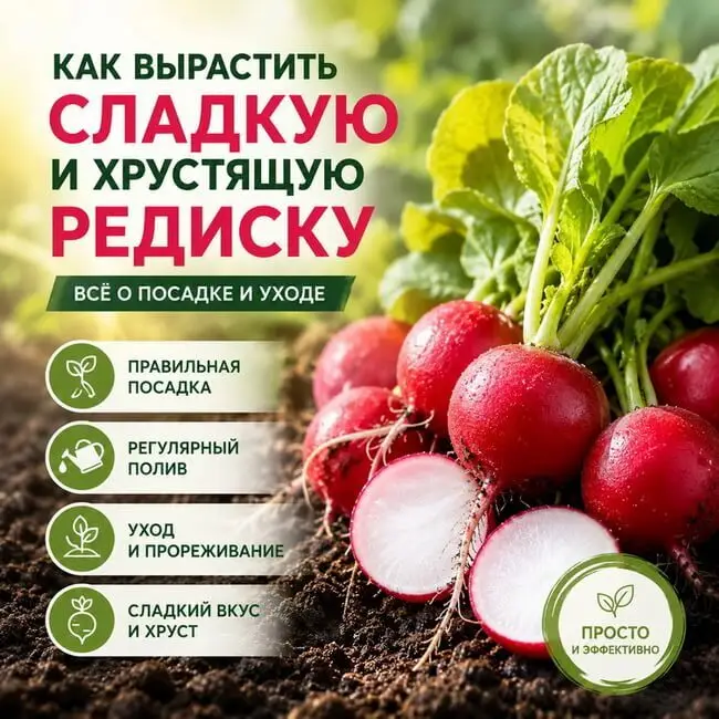 Редиска: Исповедь красной пули, которую не успеваешь съесть - Простые советы для вкусного урожая