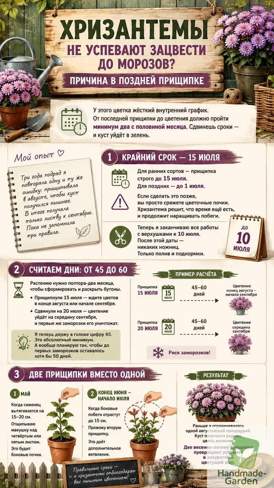 Мой эксперимент с хризантемами