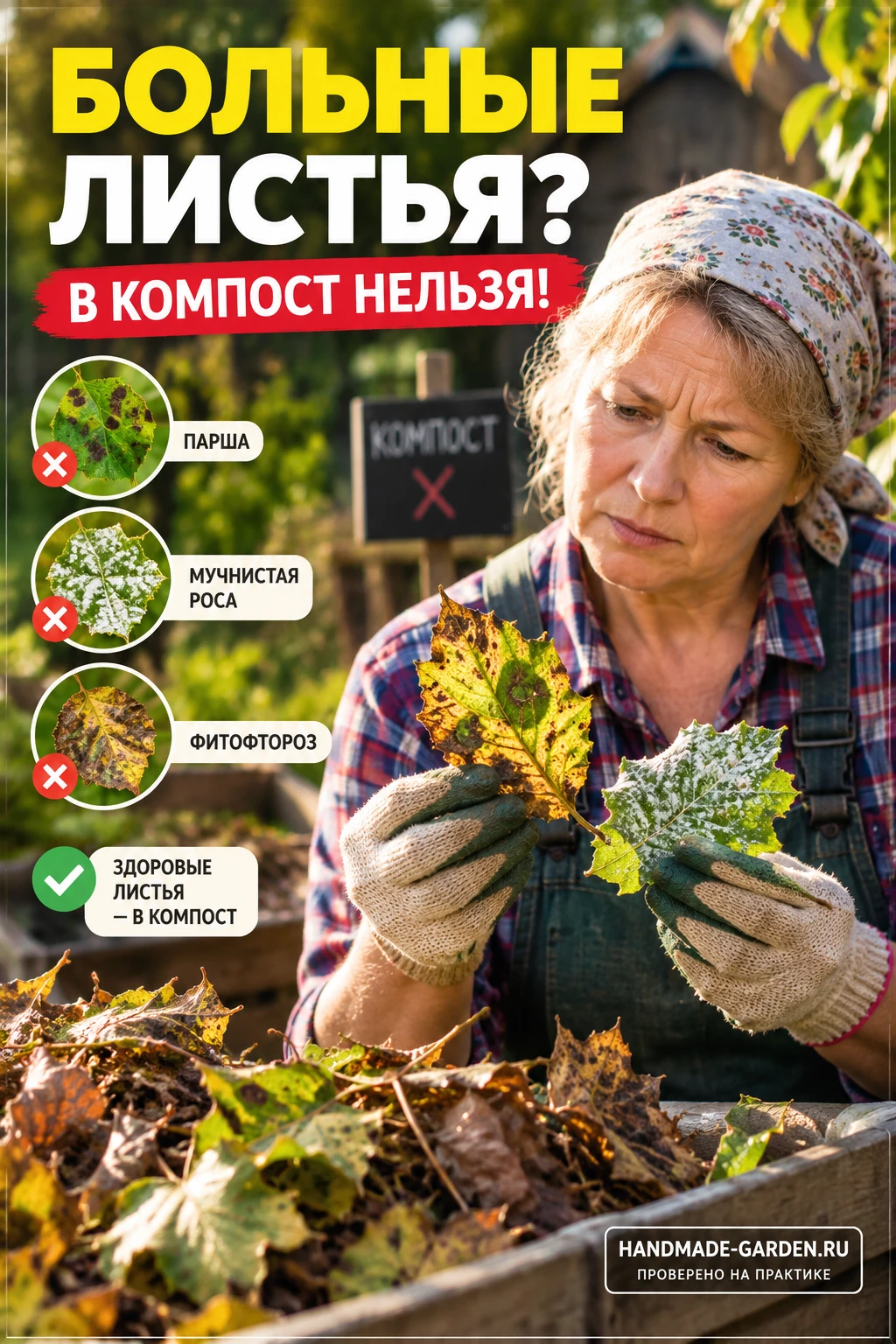 Больные листья в компост не ложите