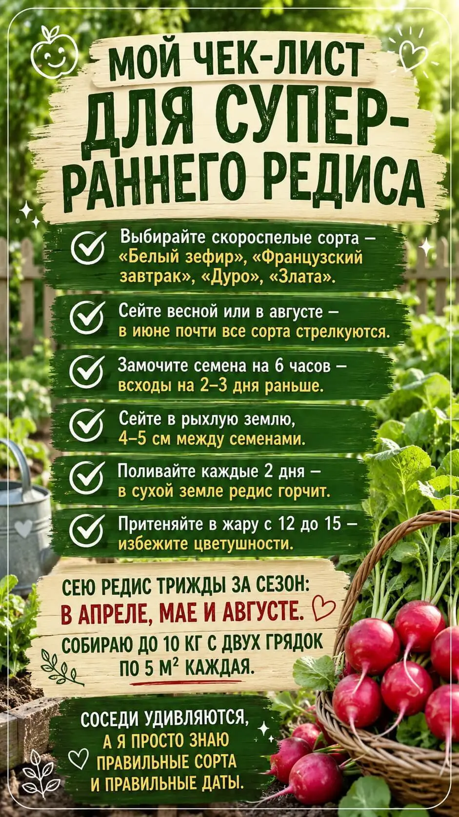 Мой чек-лист для супер-раннего редиса