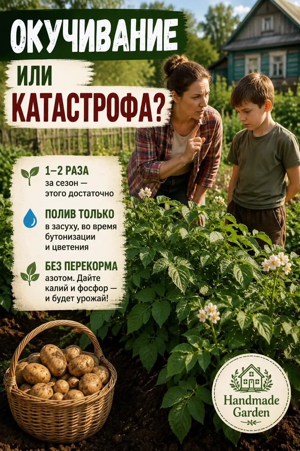 Картошка любит окучивание