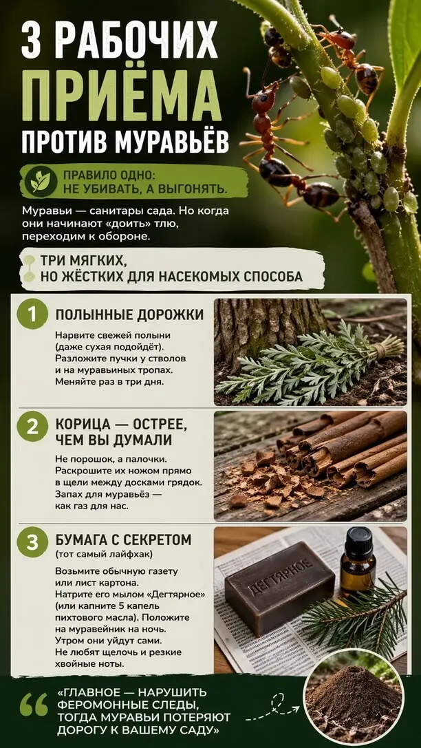 3 рабочих приёма против муравьёв