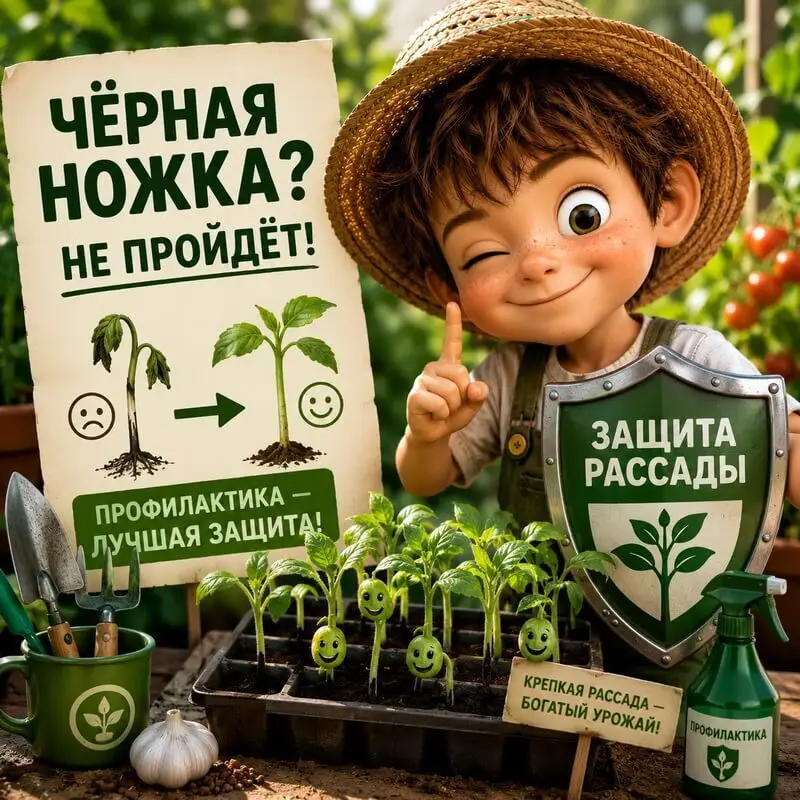 Чёрная ножка у рассады