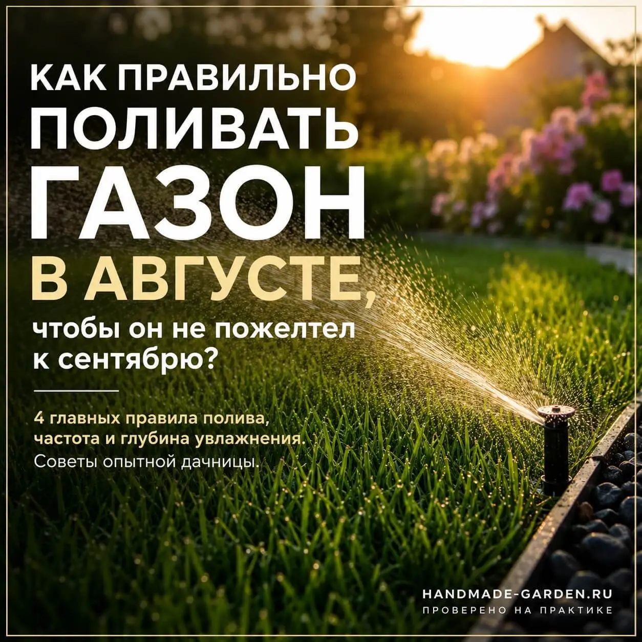 Как поливать газон в жару: 4 правила, чтобы не пожелтел