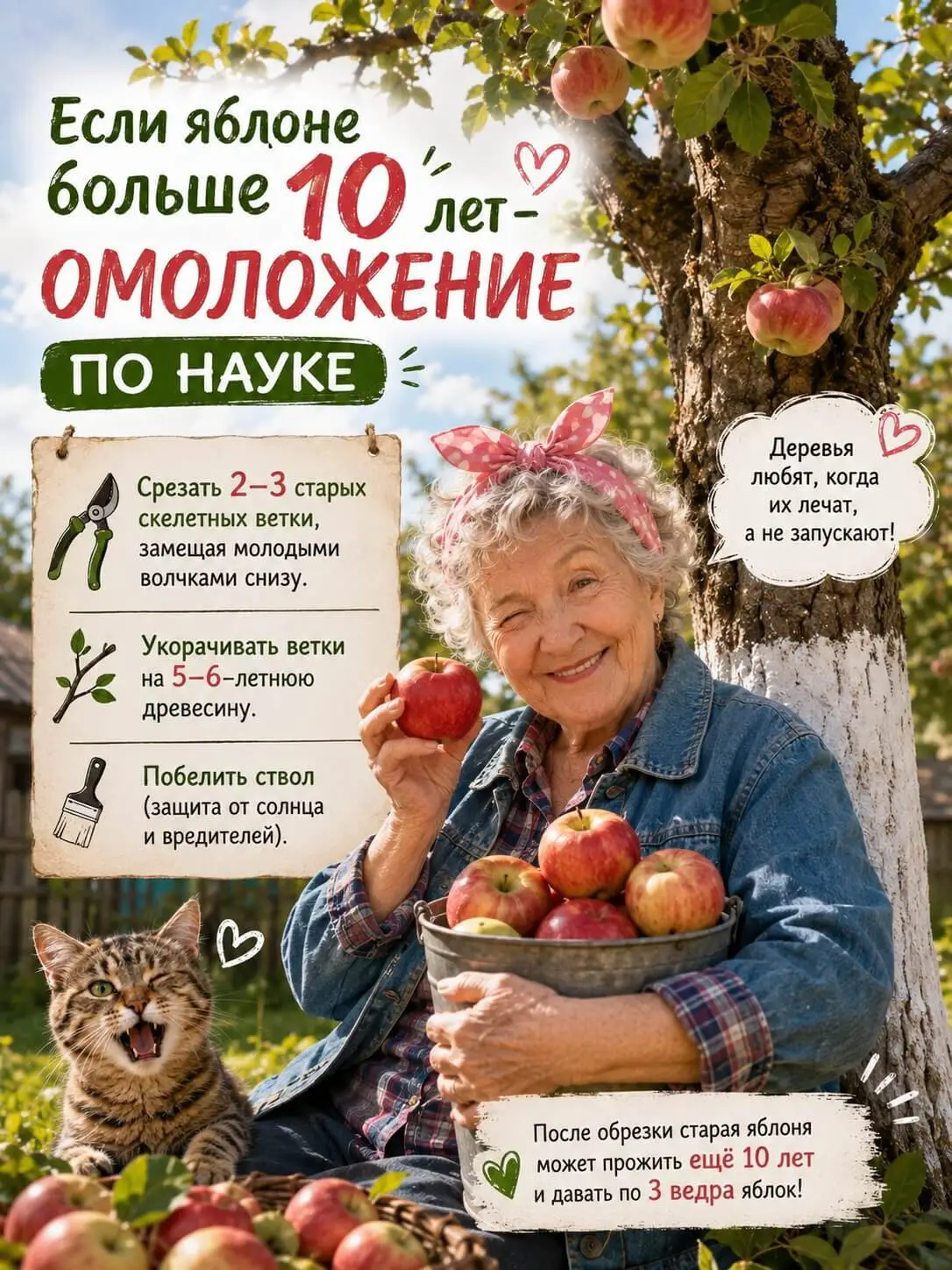 Формирование кроны: чтобы яблоки зрели