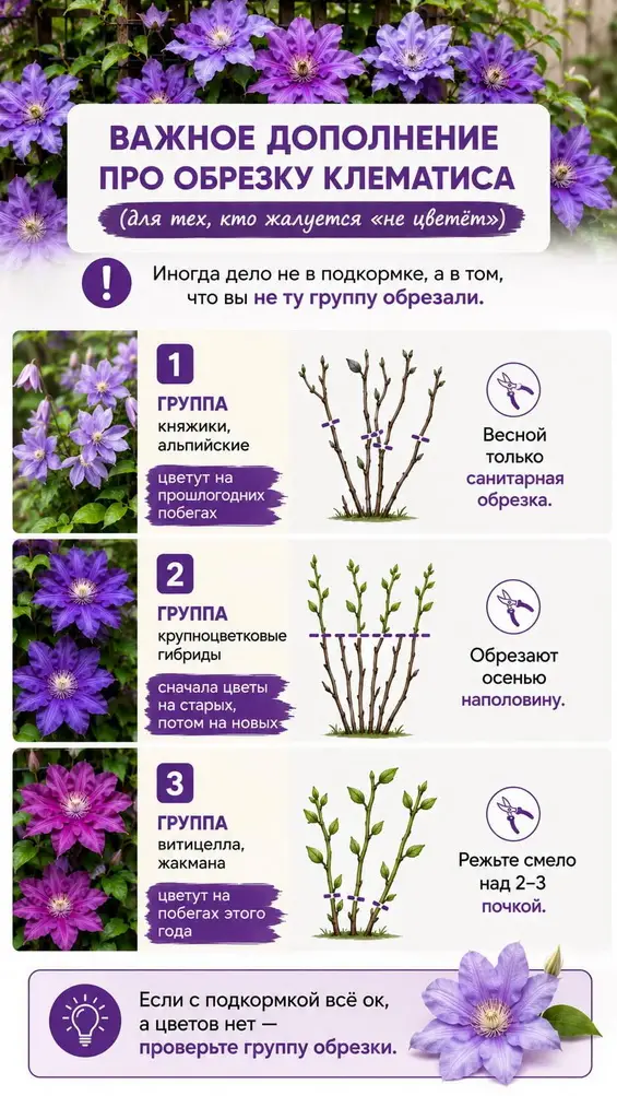 Удобрения для клематиса без ошибок