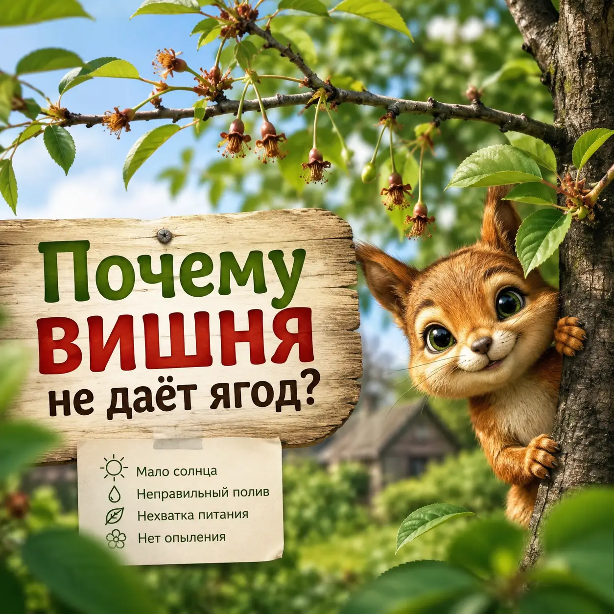 Почему вишня не даёт ягод &mdash; расследование дачницы со стажем