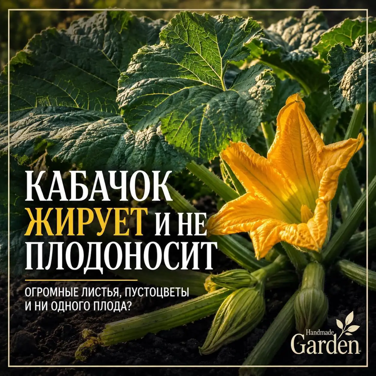 Почему нет кабачков при огромном кусте? Секрет в подкормке