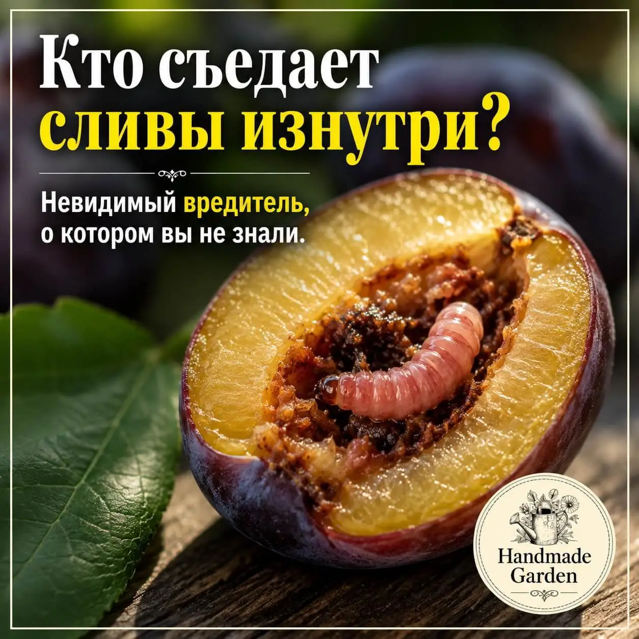 Слива осыпается зелёной? Невидимый вредитель внутри &mdash; плодожорка